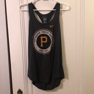 Nike Women’s Pittsburgh Pirates Black Tank Top with Gold Logo